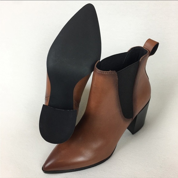 Steve Madden Knoxi brown Leather western Bootie chunky heel women 8 new no box - Picture 6 of 8